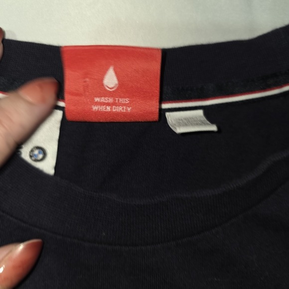 Puma BMW Motorsport Racing T Shirt 2 stripe Mens Medium Logo - Picture 9 of 12